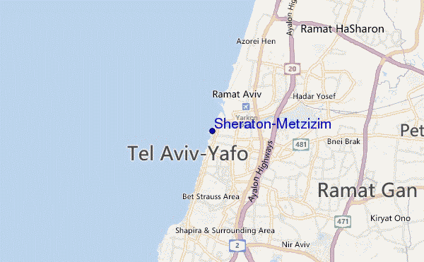 Sheraton-Metzizim location map