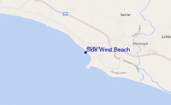 Side West Beach location map