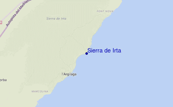 Sierra de Irta location map