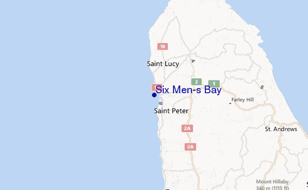 Six Men's Bay location map
