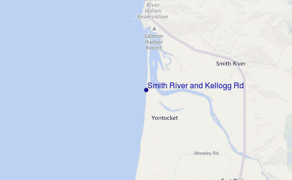 Smith River and Kellogg Rd location map