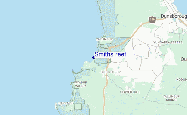 Smiths reef location map