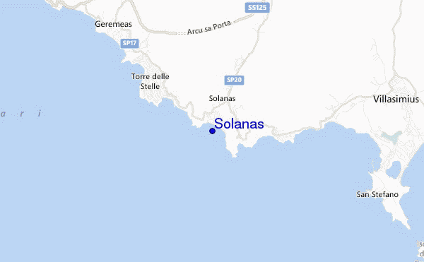 Solanas location map