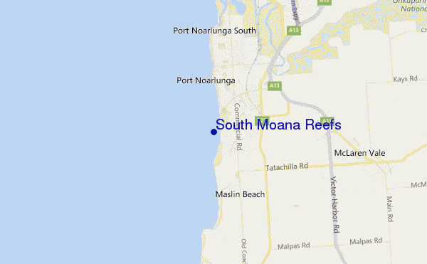 South Moana Reefs location map