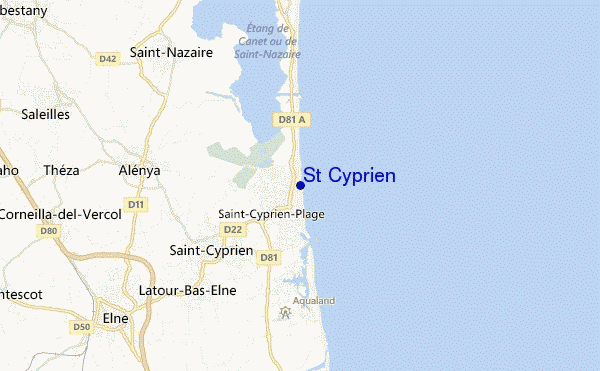 St Cyprien location map