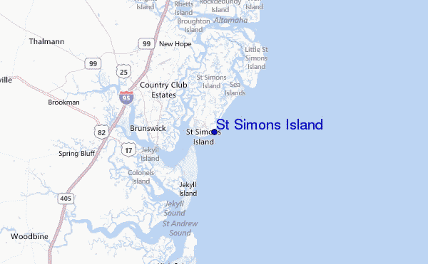 Map Of St Simons Island Maps Location Catalog Online