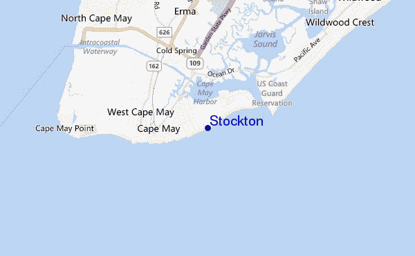 Stockton location map