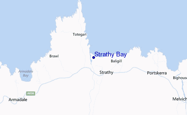 Strathy Bay location map