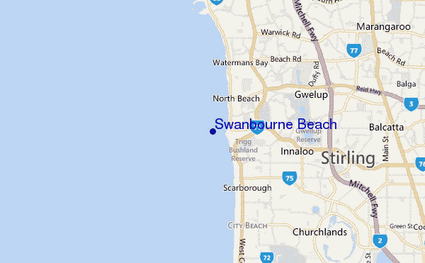 Swanbourne Beach location map