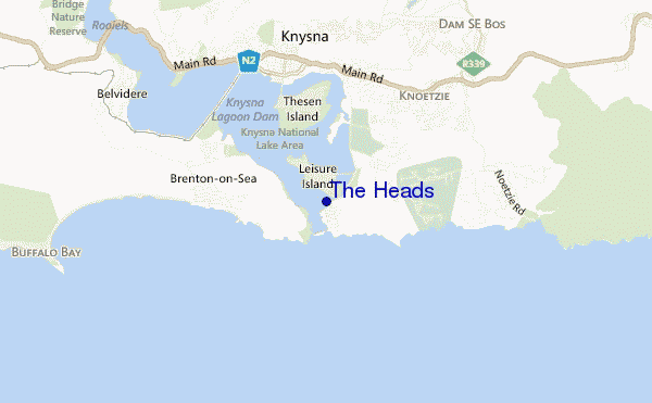 The Heads location map