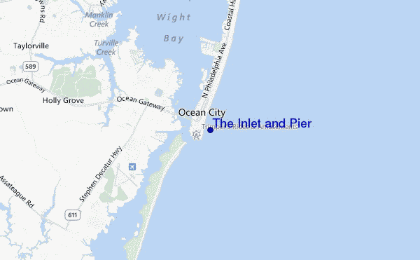 The Inlet and Pier location map