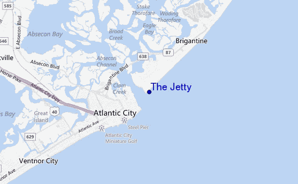 The Jetty location map