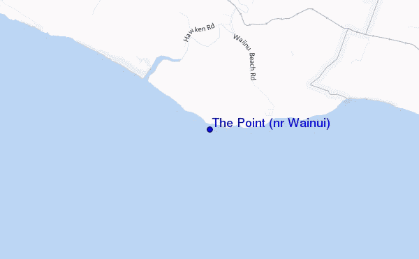 The Point (nr Wainui) location map