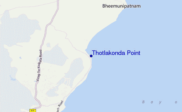 Thotlakonda Point location map