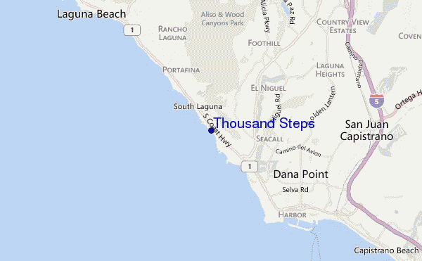 Thousand Steps location map