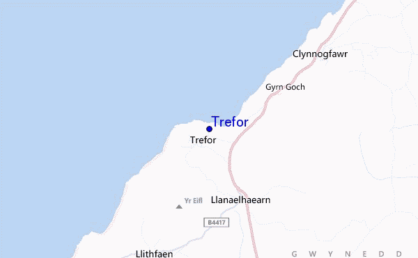 Trefor location map