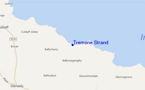 Tremone Strand location map