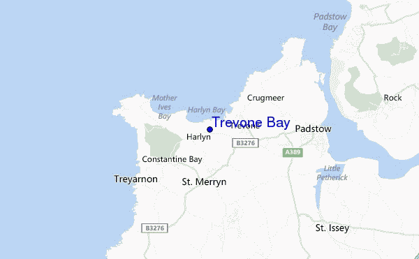 Trevone Bay location map