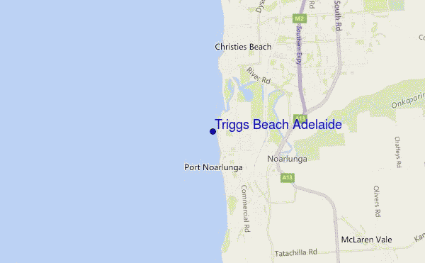 Triggs Beach Adelaide location map