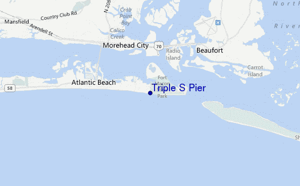 Triple S Pier location map