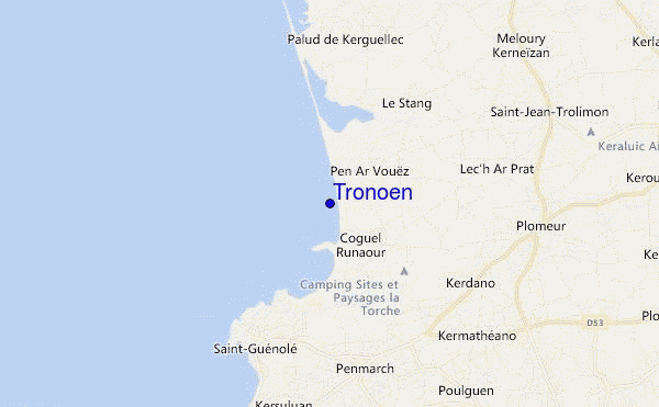 Tronoen location map
