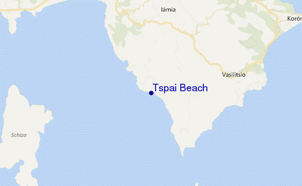 Tspai Beach location map