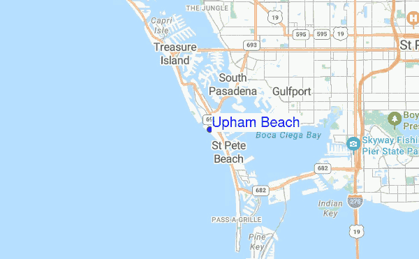 Upham Beach location map