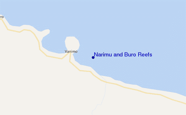 Narimu and Buro Reefs location map