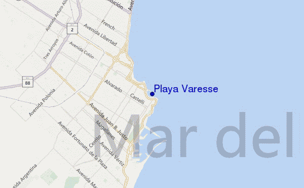 Playa Varesse location map