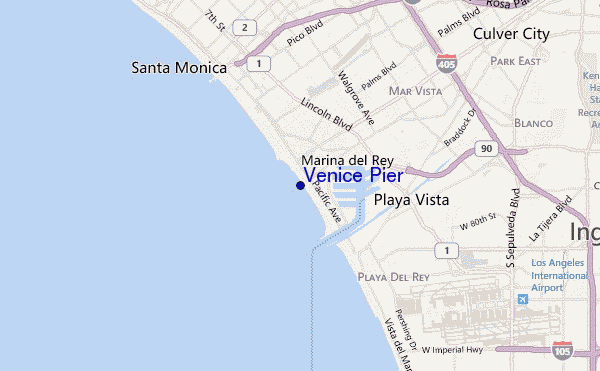 Venice Pier location map
