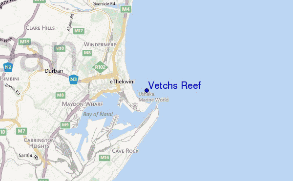 Vetchs Reef location map