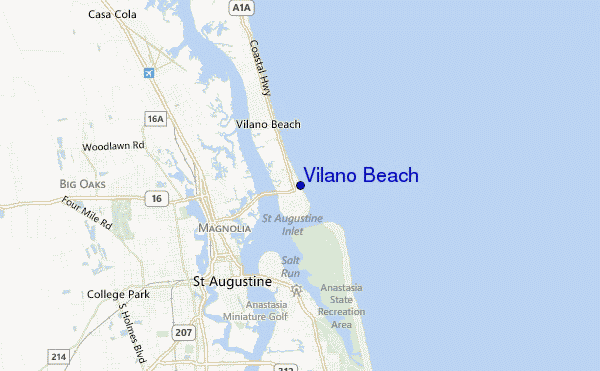 Vilano Beach location map