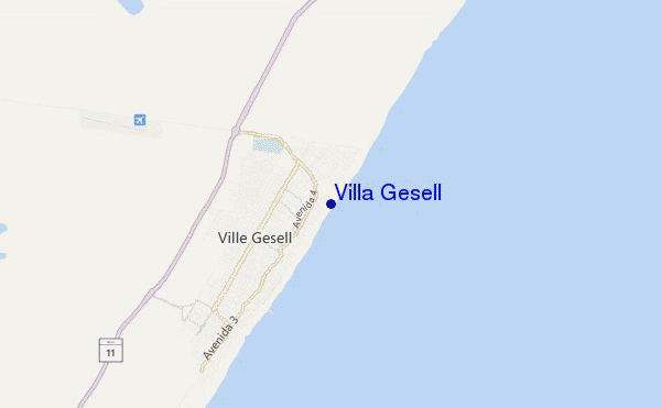 Villa Gesell location map