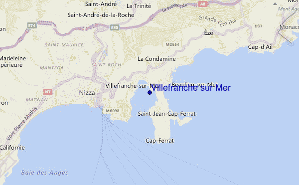 Villefranche sur Mer location map