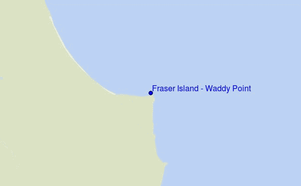 Fraser Island - Waddy Point location map