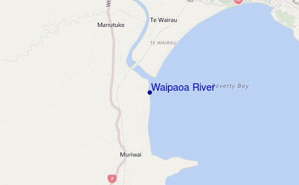 Waipaoa River location map