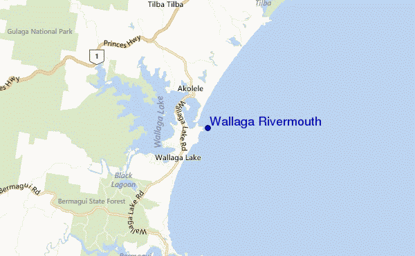 Wallaga Rivermouth location map
