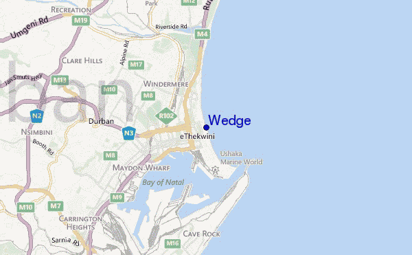 Wedge location map