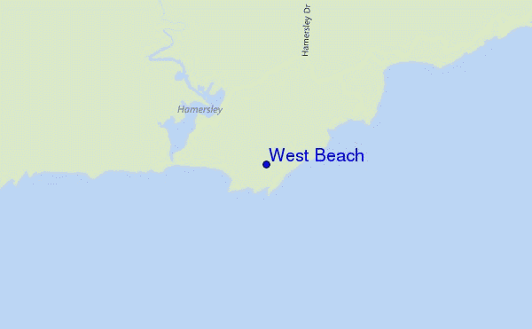 West Beach location map