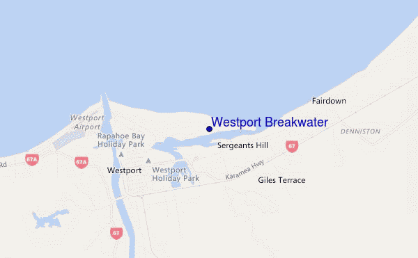 Westport Breakwater location map