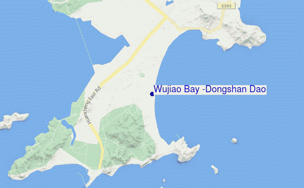 Wujiao Bay (Dongshan Dao) location map