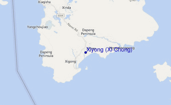 Xiyong (Xi-Chong) location map