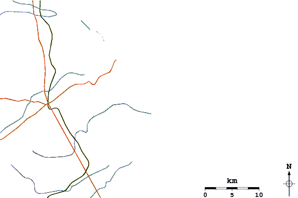 Roads and rivers around Abacateiro