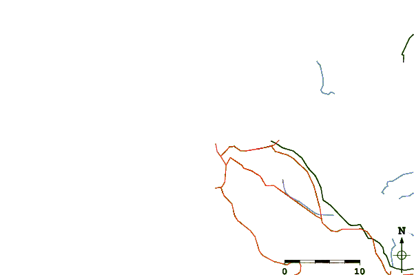 Roads and rivers around Aberdeen Area Beach
