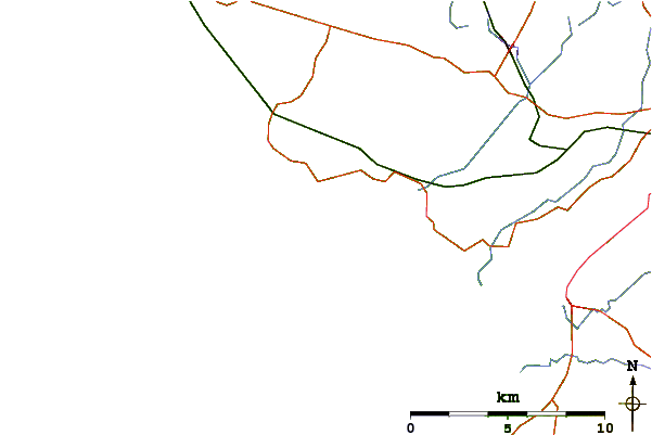 Roads and rivers around Aberffraw