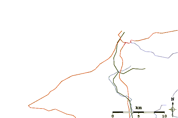 Roads and rivers around Abermawr