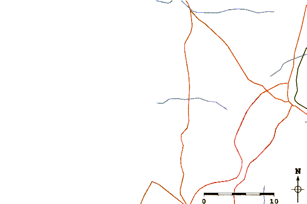 Roads and rivers around Aberta A Nova