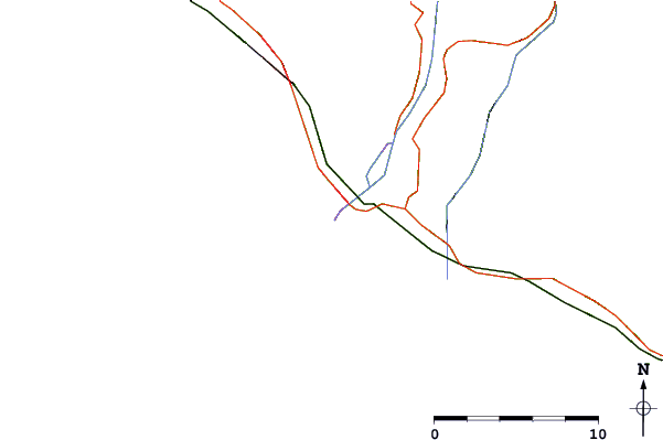 Roads and rivers around Adler - Mzymta River