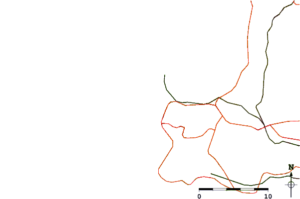 Roads and rivers around Adraga