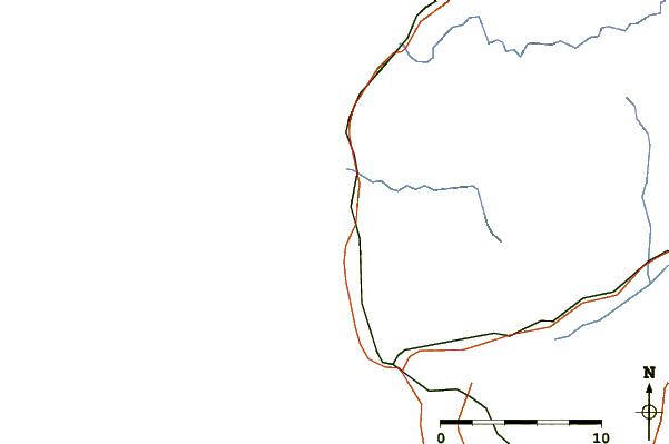 Roads and rivers around Afife